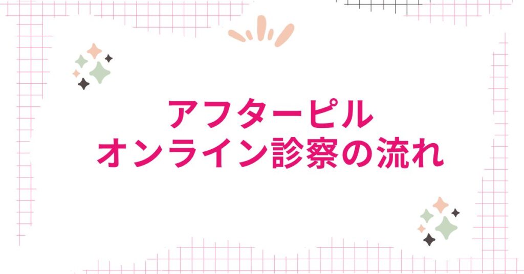 アフターピルオンライン診察の流れ